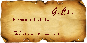 Glovnya Csilla névjegykártya
